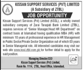 Manager and Head HR At KSSL