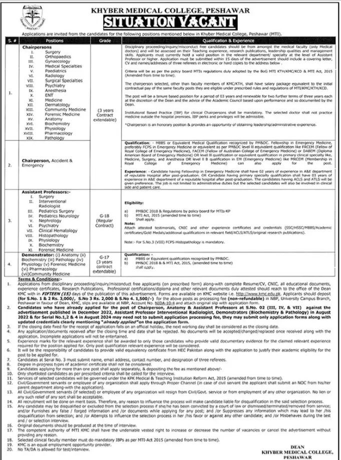 Wing Head NBP Lahore Job