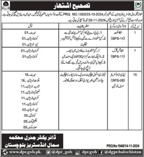 Industries & Commerce Department Jobs 2024